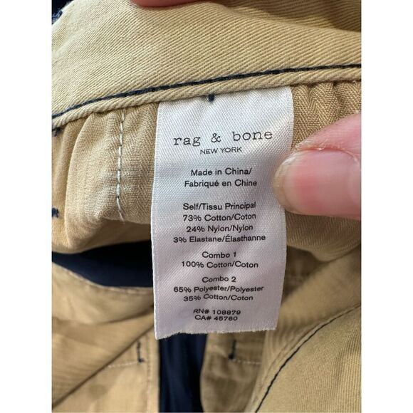 Rag & Bone Straight Leg Navy Pants Size 18 / 34 - Picture 8 of 8